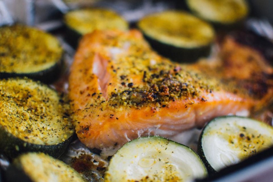 Salmon, a top source of omega-3 DHA